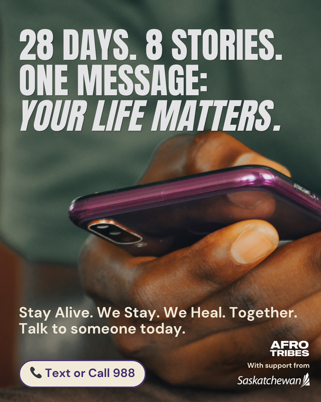 Stay Alive mental health awareness graphic
